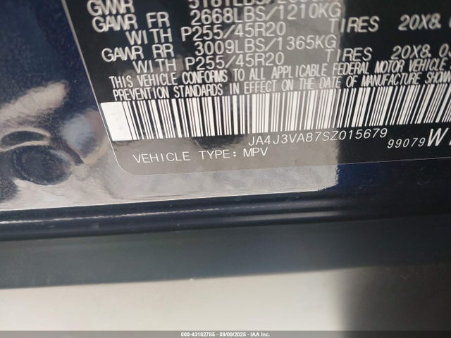 2025 MITSUBISHI OUTLANDER JA4J3VA87SZ015679 Photo 8