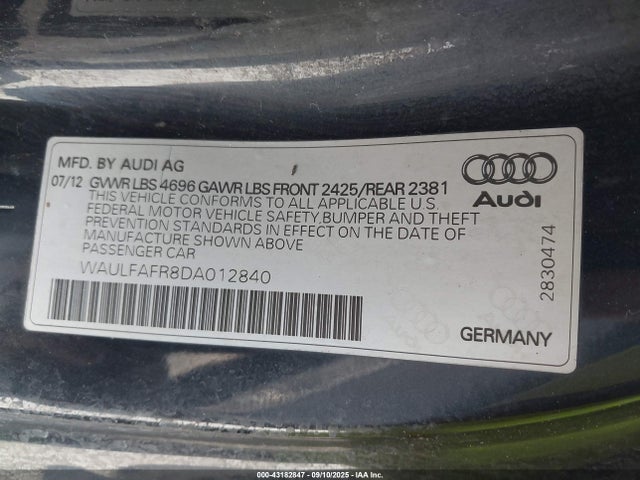 2013 AUDI A5 WAULFAFR8DA012840 Photo 8