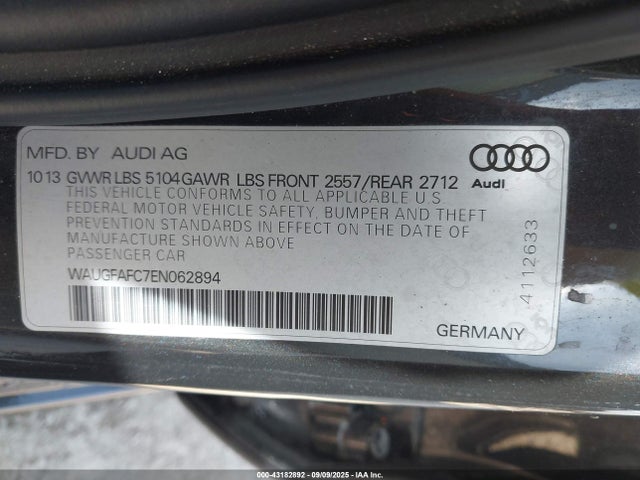 2014 AUDI A6 WAUGFAFC7EN062894 Photo 8