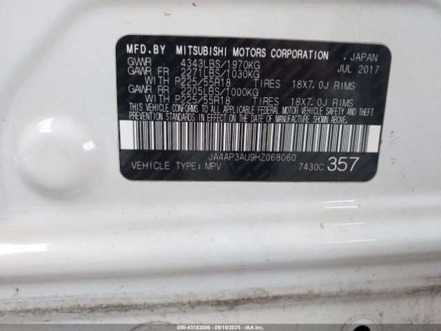 2017 MITSUBISHI OUTLANDER SPORT JA4AP3AU9HZ068060 Photo 8