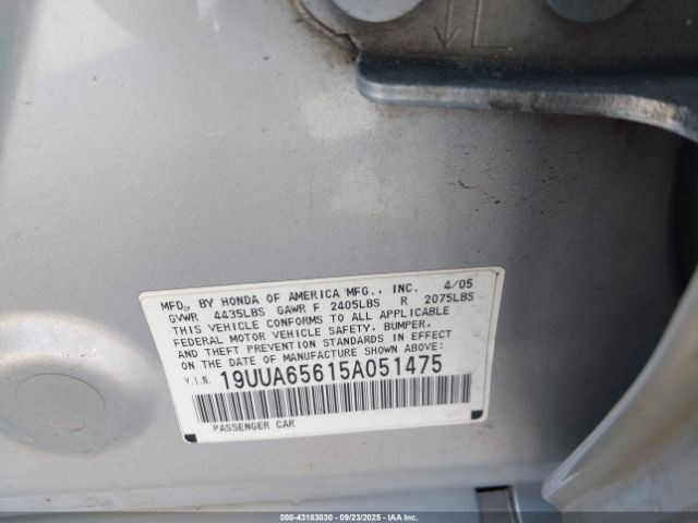 2005 ACURA TL 19UUA65615A051475 Photo 8