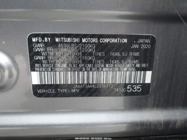 2020 MITSUBISHI ECLIPSE CROSS JA4AT3AA4LZ036112 Photo 8