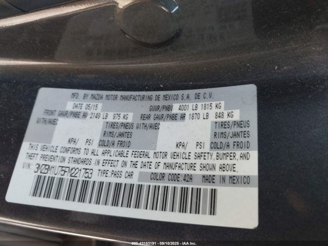 2015 MAZDA MAZDA3 3MZBM1U75FM221753 Photo 8