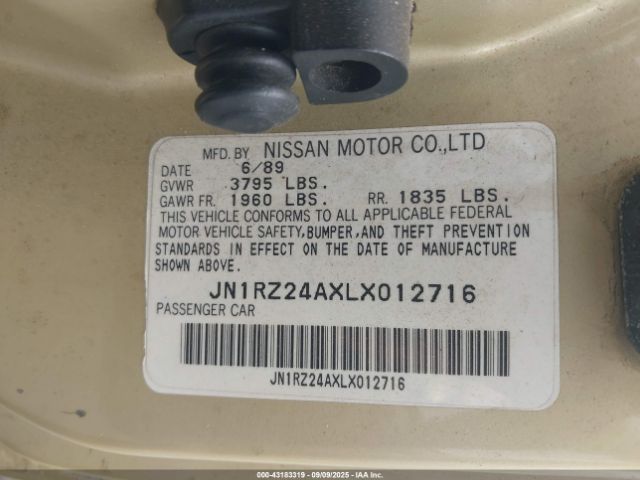 1990 NISSAN 300ZX JN1RZ24AXLX012716 Photo 8