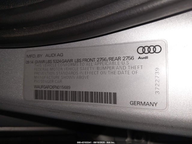2015 AUDI A6 WAUFGAFCXFN015689 Photo 8