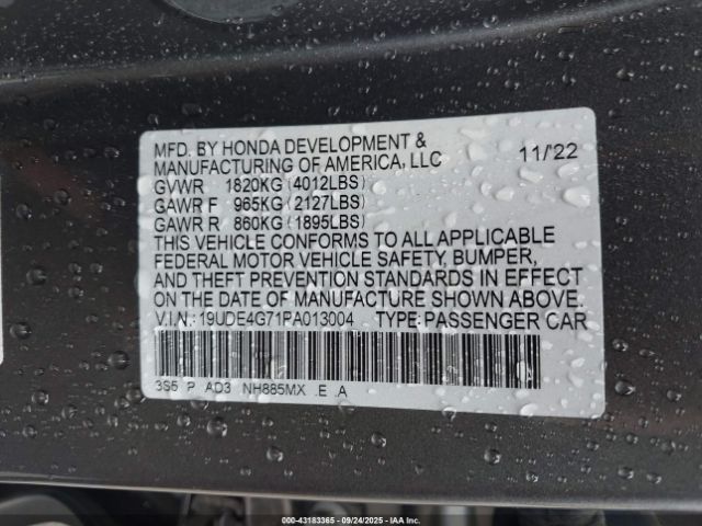 2023 ACURA INTEGRA 19UDE4G71PA013004 Photo 8