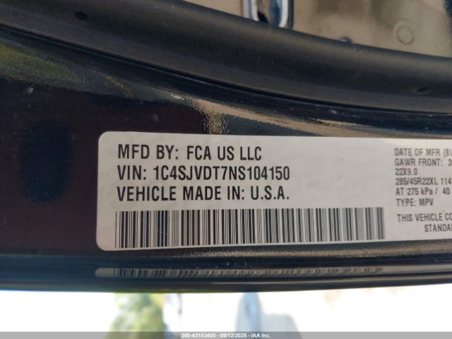 2022 JEEP WAGONEER 1C4SJVDT7NS104150 Photo 8