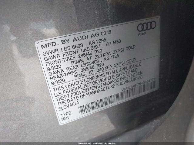 2017 AUDI Q7 WA1LAAF71HD024777 Photo 8