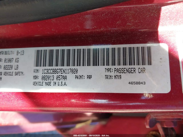 Chrysler 200 2014 1C3CCBBG7EN117020 Image 9