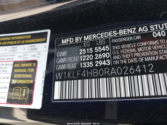 2024 MERCEDES-BENZ E 350 W1KLF4HB0RA026412 Photo 8