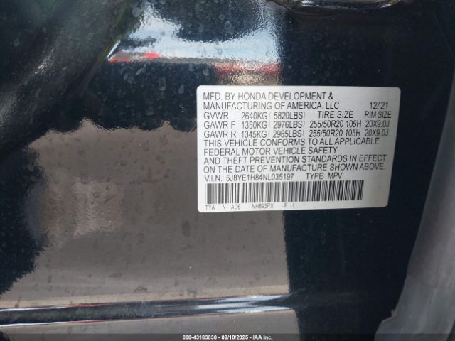 2022 ACURA MDX 5J8YE1H84NL035197 Photo 8