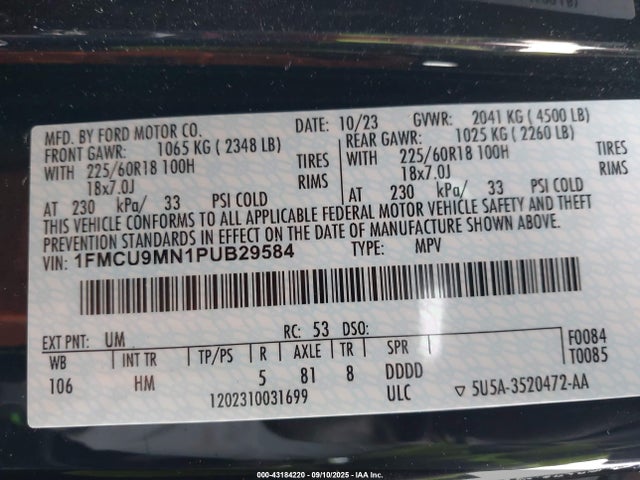 2023 FORD ESCAPE 1FMCU9MN1PUB29584 Photo 8