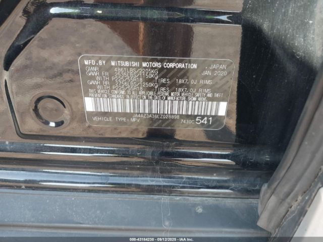 2020 MITSUBISHI OUTLANDER JA4AZ3A36LZ028898 Photo 8