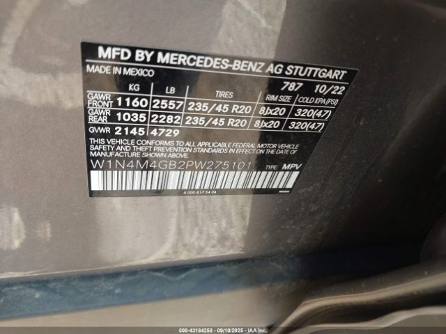 2023 MERCEDES-BENZ GLB 250 W1N4M4GB2PW275101 Photo 8