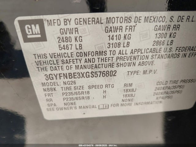 2016 CADILLAC SRX 3GYFNBE3XGS576802 Photo 8