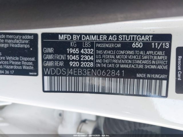 2014 MERCEDES-BENZ CLA 250 WDDSJ4EB3EN062841 Photo 8