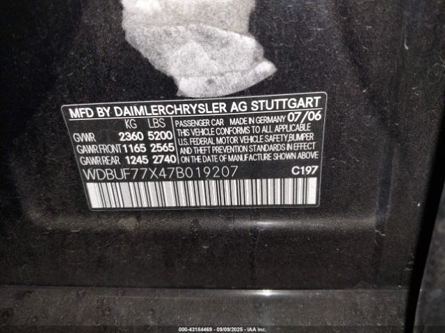 2007 MERCEDES-BENZ E 63 AMG WDBUF77X47B019207 Photo 8