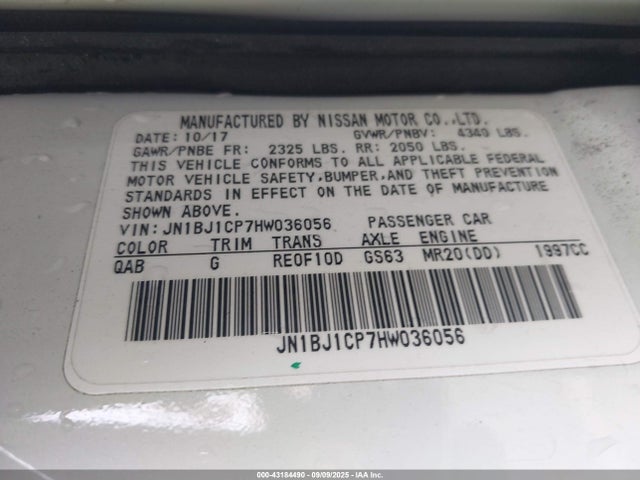 JN1BJ1CP7HW036056 Nissan ROGUE SPORT