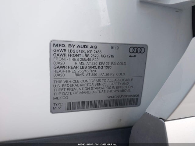 WA1CNAFYXK2056806 Audi Q5