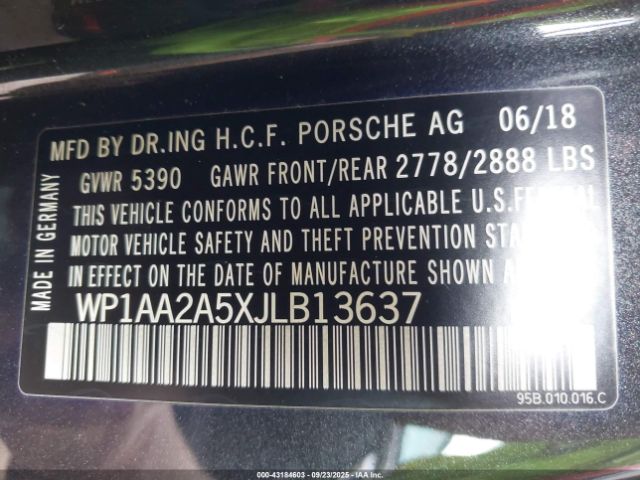 2018 PORSCHE MACAN WP1AA2A5XJLB13637 Photo 8