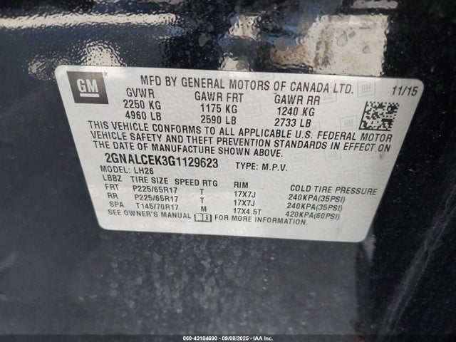 2GNALCEK3G1129623 Chevrolet lea - e85 max, aluminum