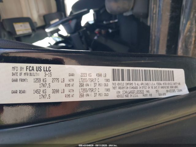 2015 JEEP WRANGLER 1C4AJWAG6FL653522 Photo 8