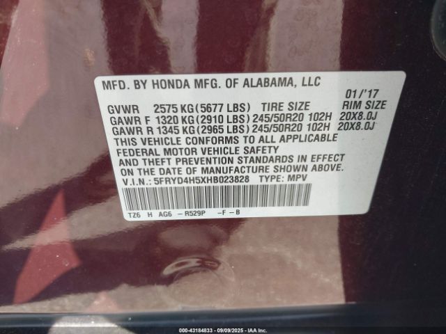 2017 ACURA MDX 5FRYD4H5XHB023828 Photo 8