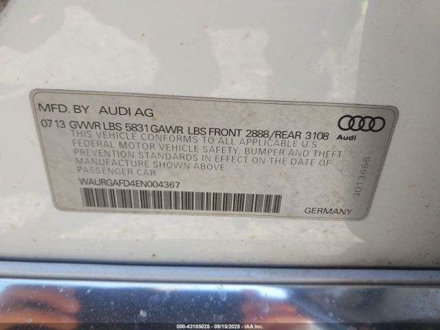 2014 AUDI A8 L WAURGAFD4EN004367 Photo 8