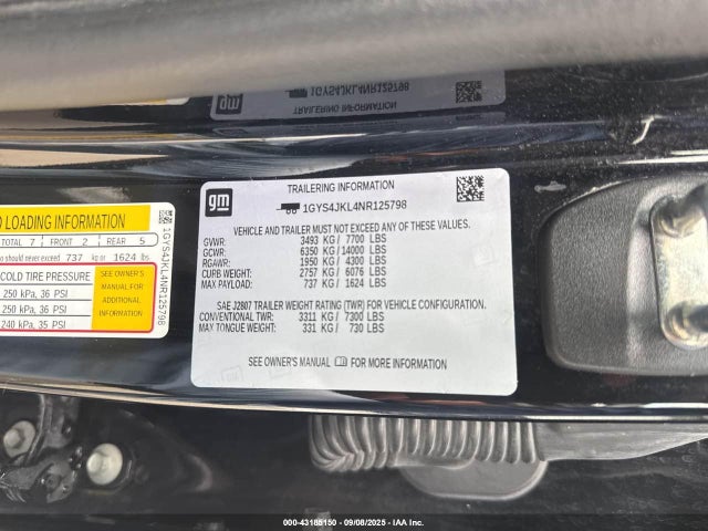 2022 CADILLAC ESCALADE 1GYS4JKL4NR125798 Photo 8