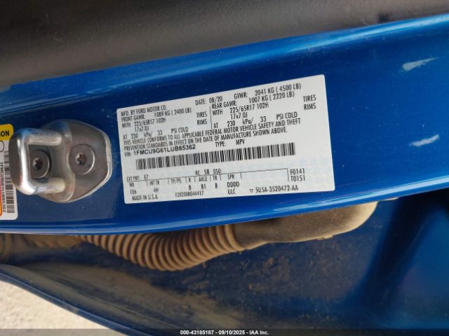 2020 FORD ESCAPE 1FMCU9G61LUB85362 Photo 8