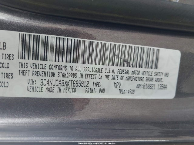 3C4NJCABXKT685912 Jeep Compass Sport