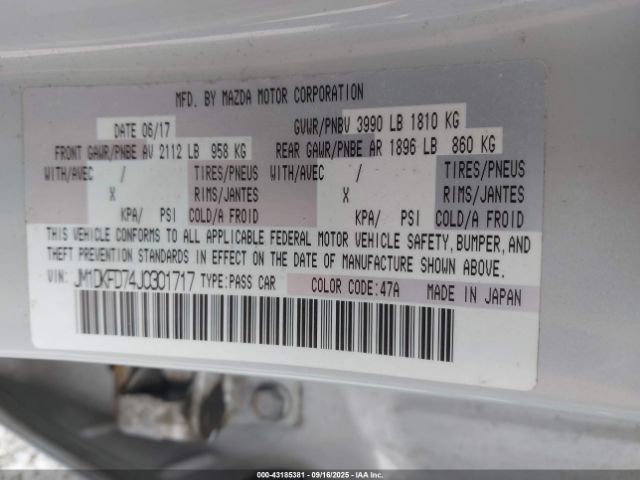 2018 MAZDA CX-3 JM1DKFD74J0301717 Photo 8