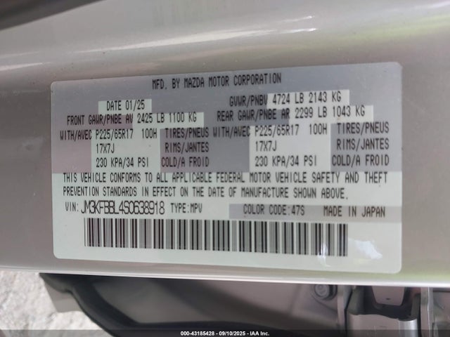 Mazda py 2025 JM3KFBBL4S0638918 Image 9
