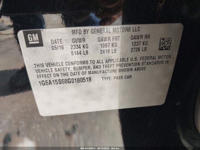 2016 CADILLAC CTS-V 1G6A15S68G0180518 Photo 8