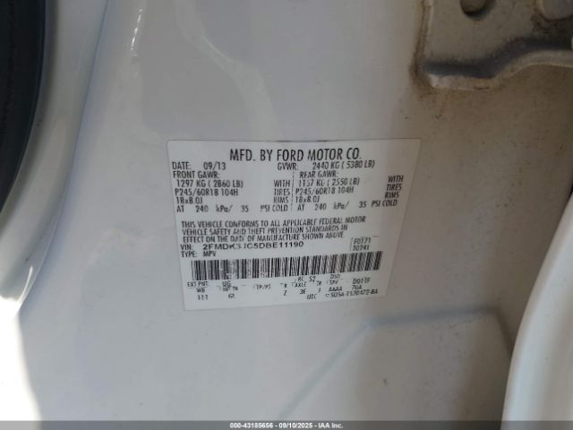 2013 FORD EDGE 2FMDK3JC5DBE11190 Photo 8