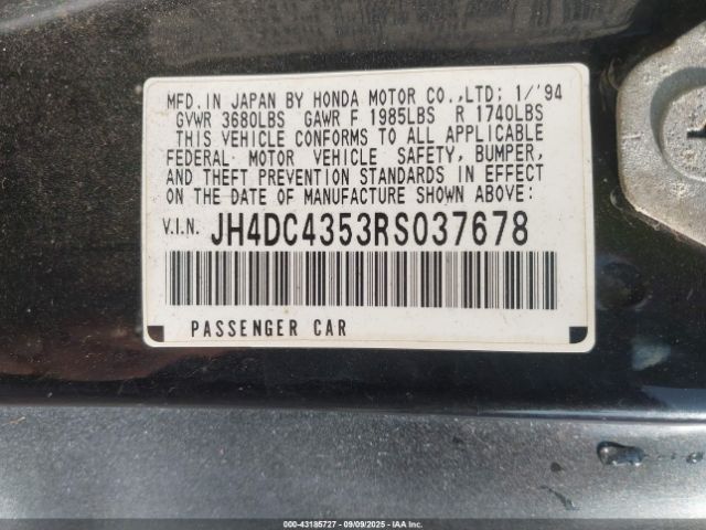 1994 ACURA INTEGRA JH4DC4353RS037678 Photo 8