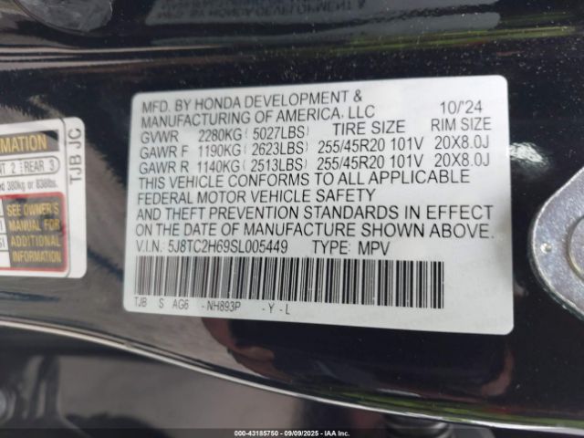 2025 ACURA RDX 5J8TC2H69SL005449 Photo 8