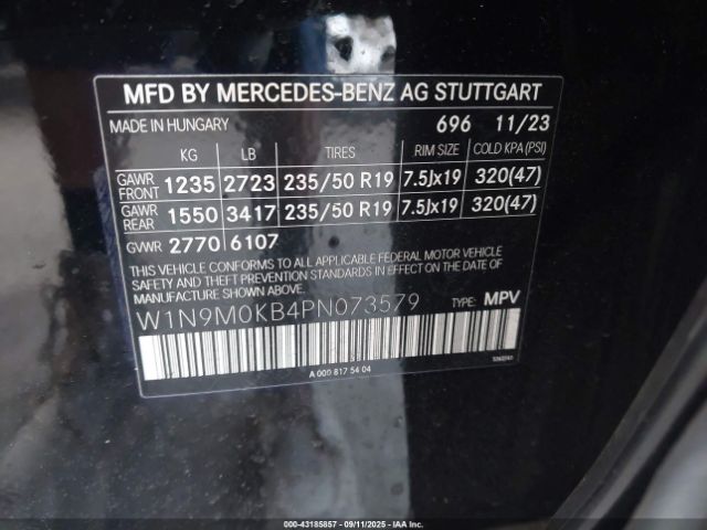 2023 MERCEDES-BENZ EQB 300 SUV W1N9M0KB4PN073579 Photo 8