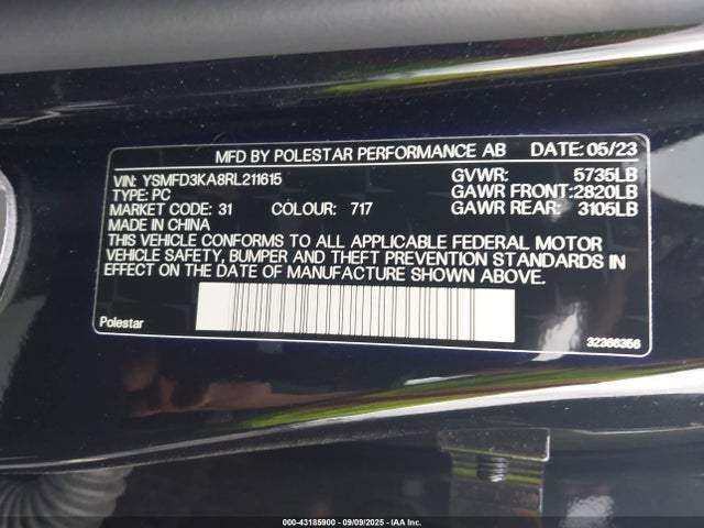 2024 POLESTAR 2 YSMFD3KA8RL211615 Photo 8