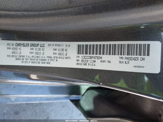 Chrysler 200 2015 1C3CCCCB8FN576244 Image 9