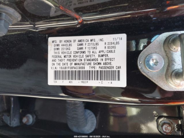 2015 ACURA TLX 19UUB1F56FA009696 Photo 8