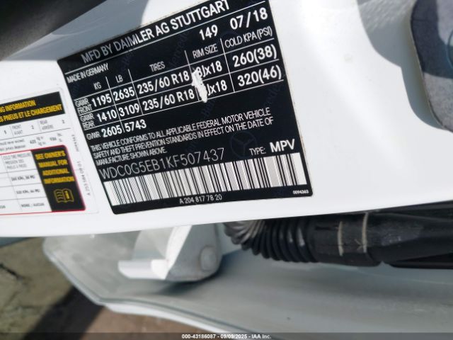 2019 MERCEDES-BENZ GLC 350E WDC0G5EB1KF507437 Photo 8