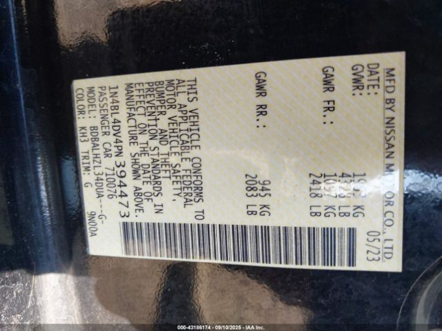 2023 NISSAN ALTIMA 1N4BL4DV4PN394473 Photo 8