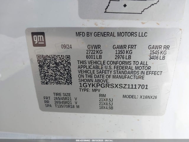 2025 CADILLAC XT6 1GYKPGRSXSZ111701 Photo 8