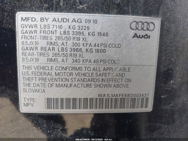 2011 AUDI Q7 WA1LMAFE8BD003437 Photo 8