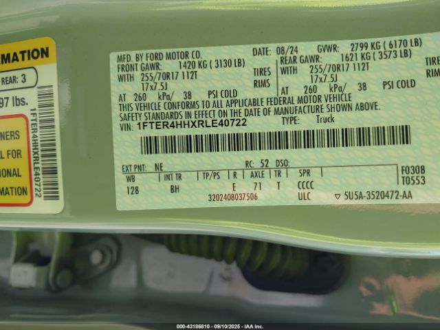 2024 FORD RANGER 1FTER4HHXRLE40722 Photo 8