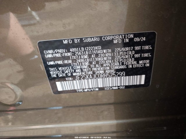 JF2SKAJC0RH525299 Subaru na u5