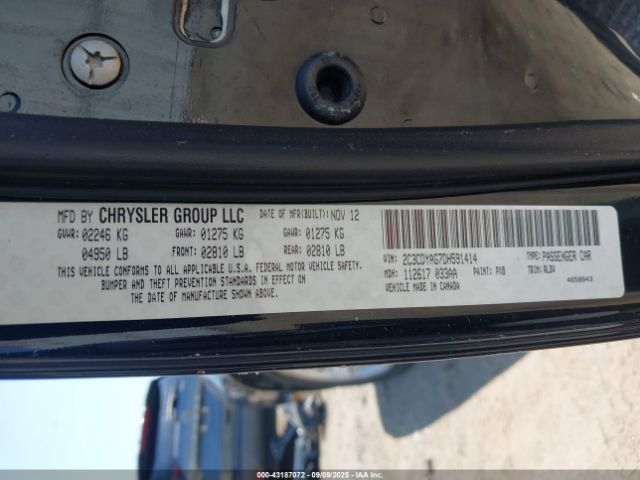 2013 DODGE CHALLENGER 2C3CDYAG7DH591414 Photo 8