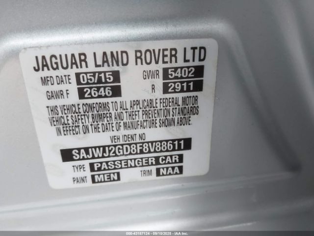2015 JAGUAR XJ SAJWJ2GD8F8V88611 Photo 8