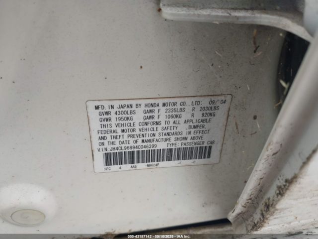 2004 ACURA TSX JH4CL96894C046399 Photo 8